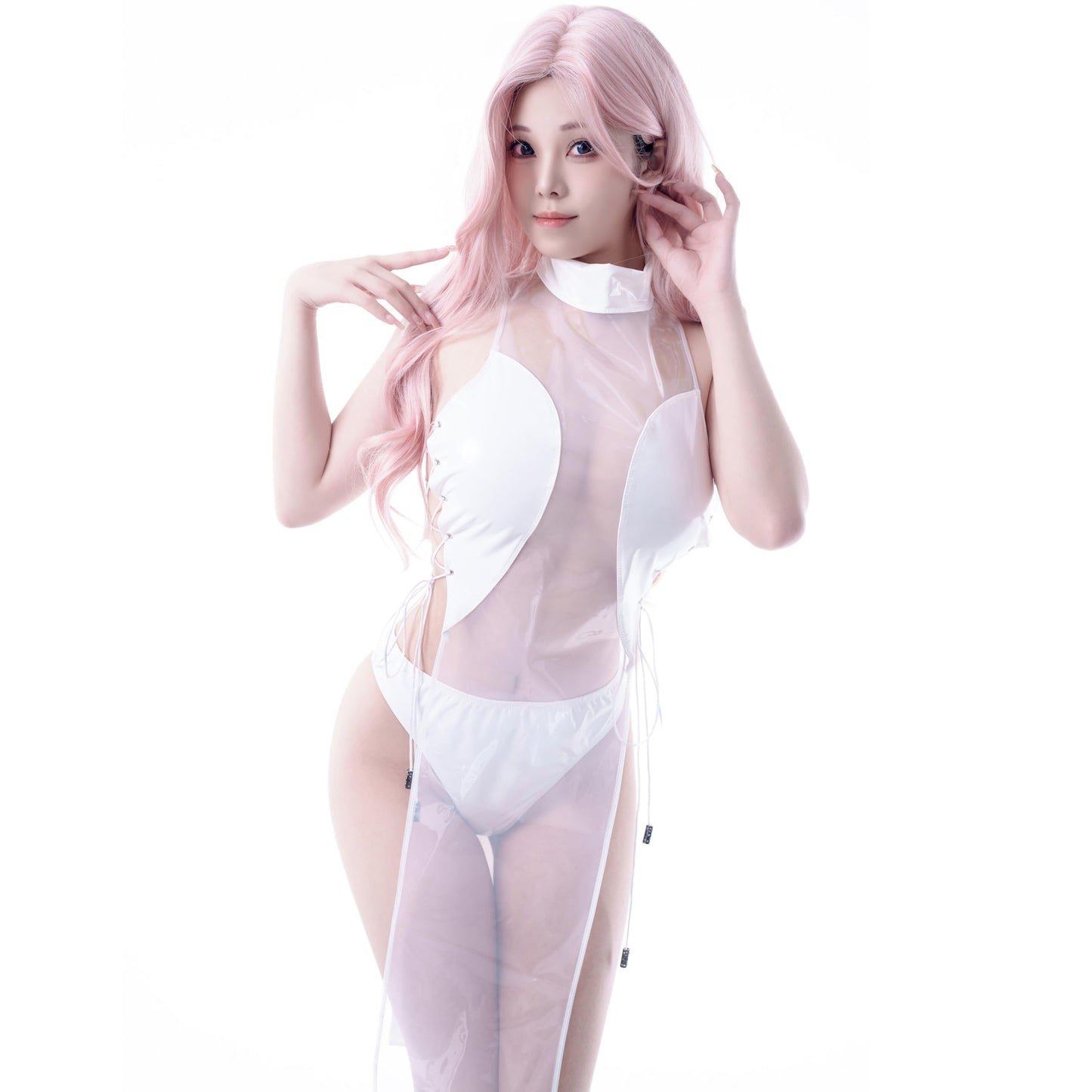 [LOST-G]シースルー チャイナドレス コスプレ セクシー チャイナ服 PVC