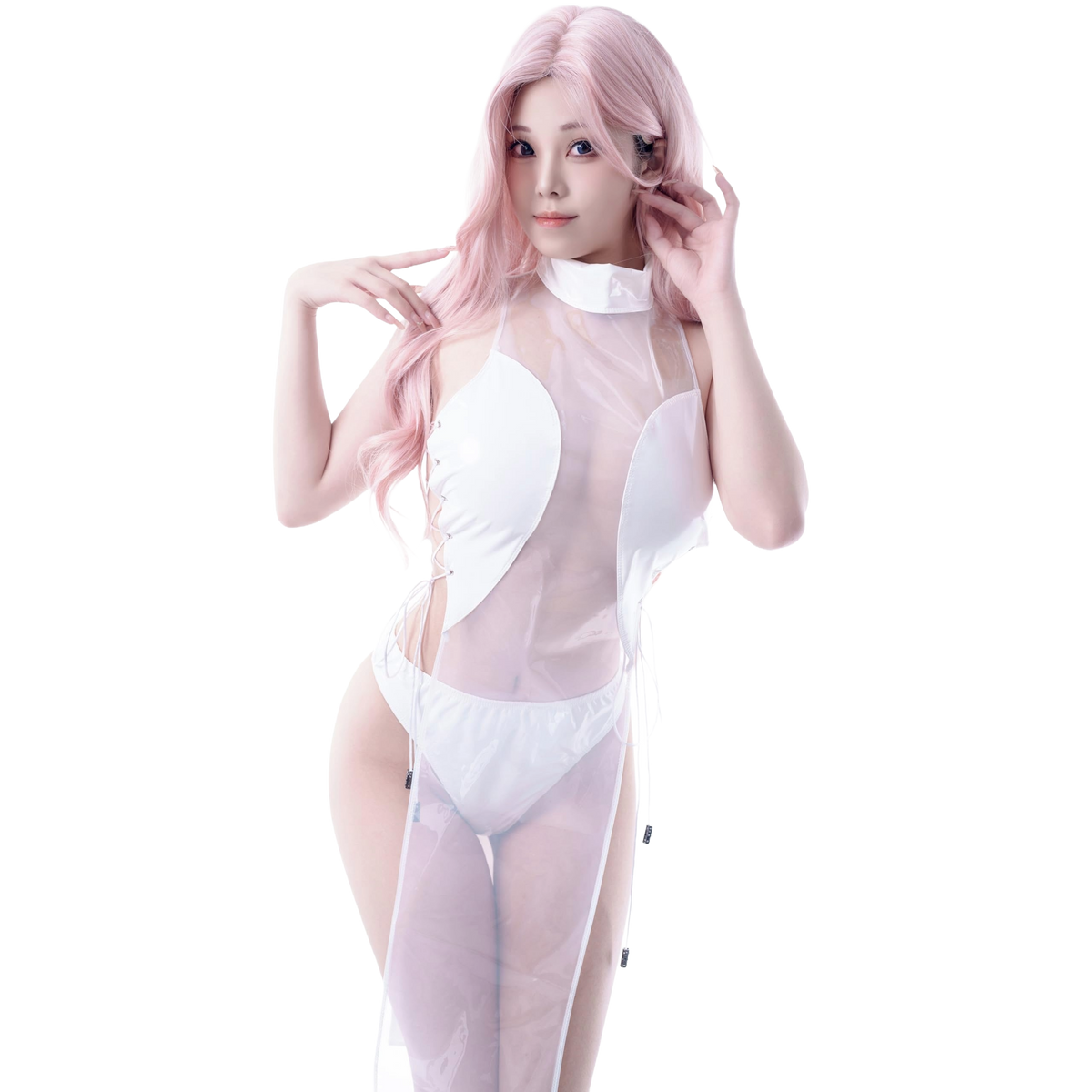 [LOST-G]シースルー チャイナドレス コスプレ セクシー チャイナ服 PVC