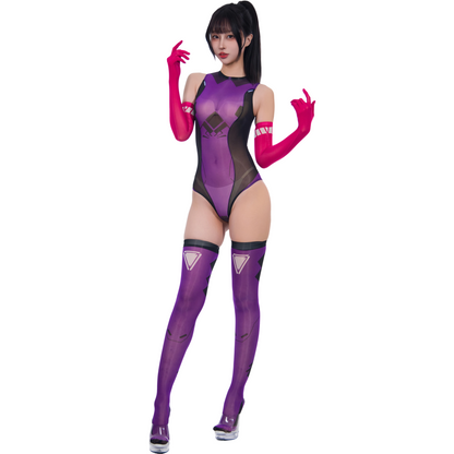 [LOST-G]サイバーボディスーツ セクシー コスプレ衣装 ハイレグ レオタード レディース