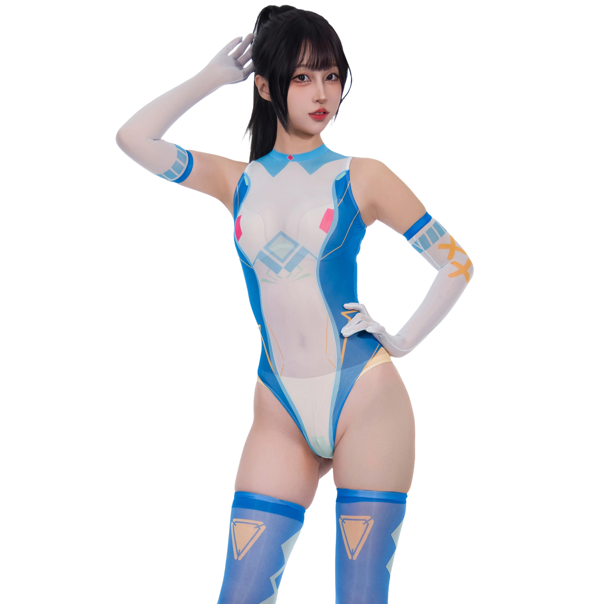 [LOST-G]サイバーボディスーツ セクシー コスプレ衣装 ハイレグ レオタード レディース