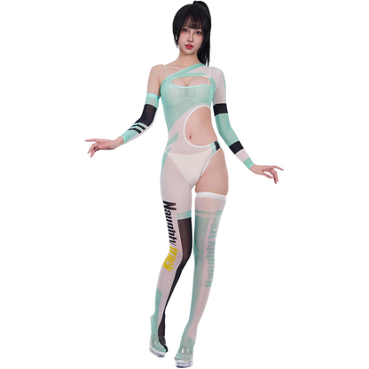 [LOST-G] レースクイーン コスプレ ボディスーツ セクシー ハイレグ RQ衣装