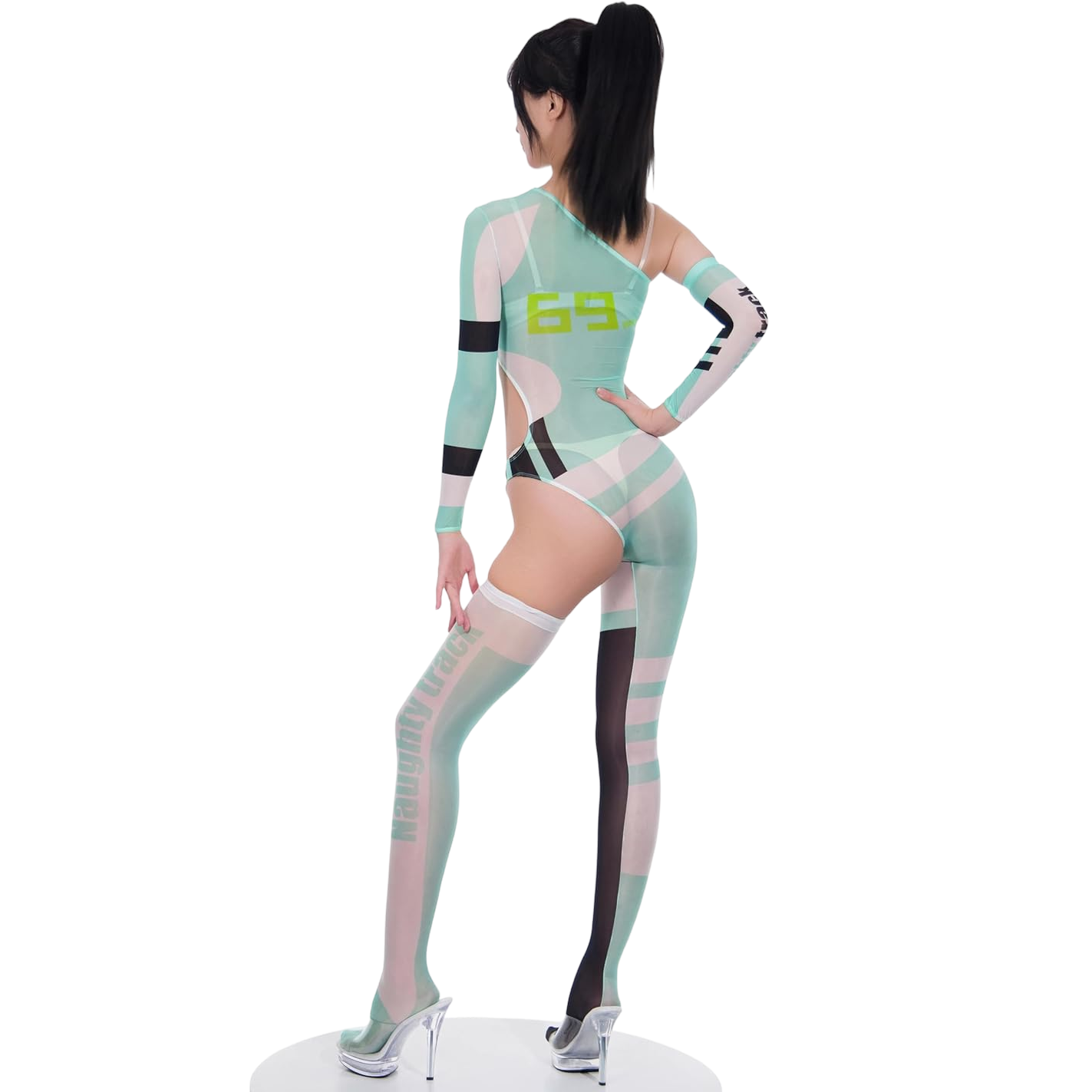 [LOST-G] レースクイーン コスプレ ボディスーツ セクシー ハイレグ RQ衣装