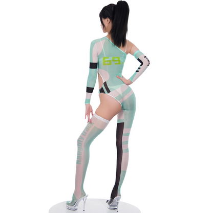 [LOST-G] レースクイーン コスプレ ボディスーツ セクシー ハイレグ RQ衣装
