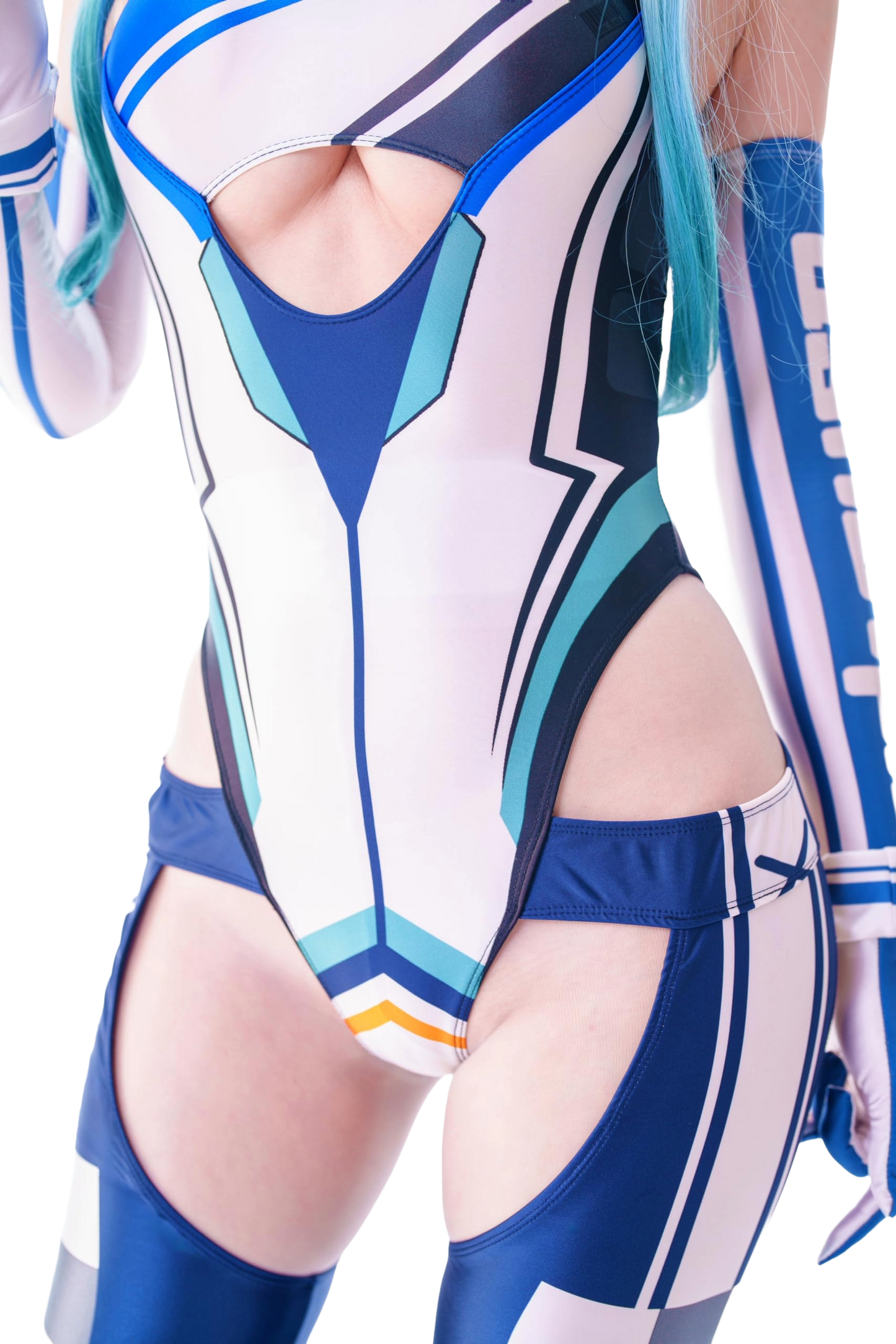 [LOST-G]サイバー ボディースーツ 手袋 アームカバー付き レディース コスプレ コスチューム 全6色