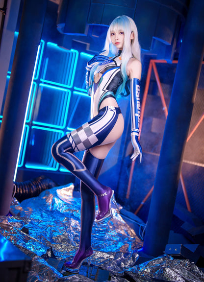 [LOST-G]サイバー ボディースーツ 手袋 アームカバー付き レディース コスプレ コスチューム 全6色