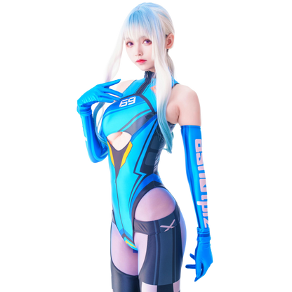 [LOST-G]サイバー ボディースーツ 手袋 アームカバー付き レディース コスプレ コスチューム 全6色