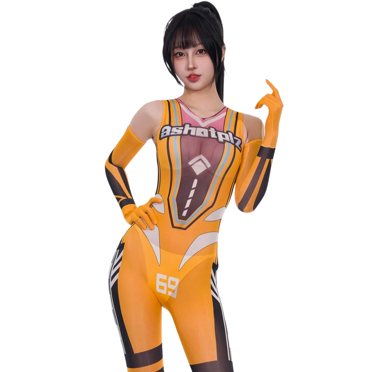 [LOST-G]サイバー レースクイーン 全身タイツ ボディスーツ コスプレ Zentai