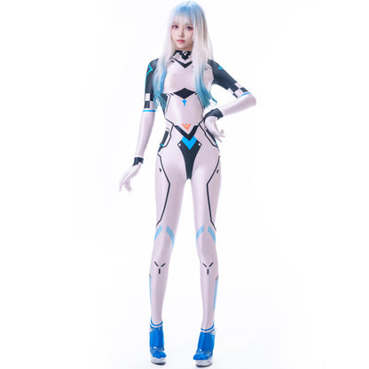 サイバー ボディスーツ ホワイト レディース 未来SF コスプレ