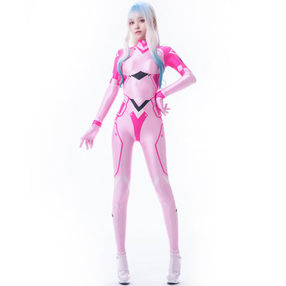 サイバー ボディスーツ ピンク レディース 全身タイツ コスプレ